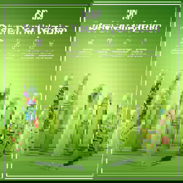 ION8 Leak Proof Water Bottle, Stainless Steel, Elephant, 400ml (13oz)