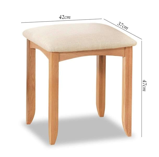 Statement Furniture Edward Hopper Dressing Table Stool Modern Upholstered Bedroom Seat