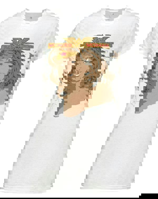 DC Comics Womens White Wonder Woman Short Sleeved T-Shirt