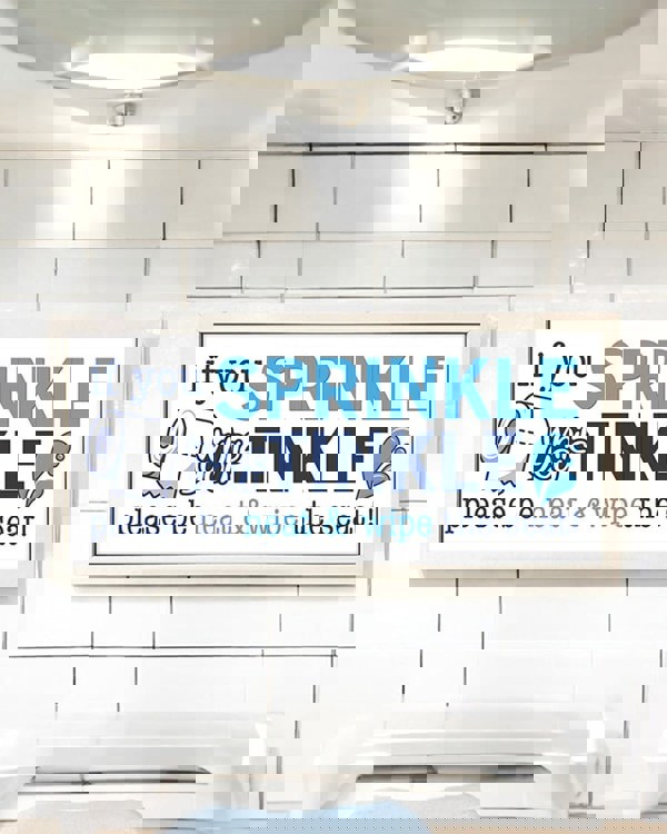 Bathroom Wall Art - Sprinkle Tinkle Framed Print