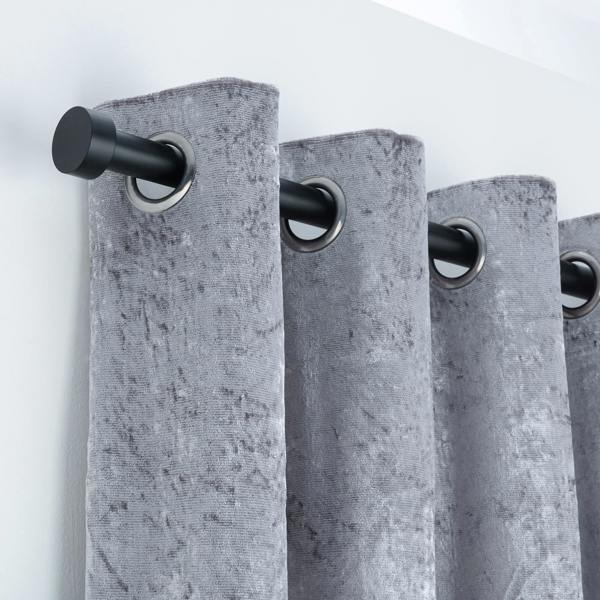 A.Unique Home Stud End Extendable Curtain Pole (25/28mm) (Matte Black,180cm - 340cm)