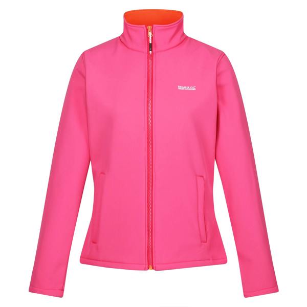 Regatta Womens/Ladies Connie V Softshell Walking Jacket - Flamingo Pink/Satsuma