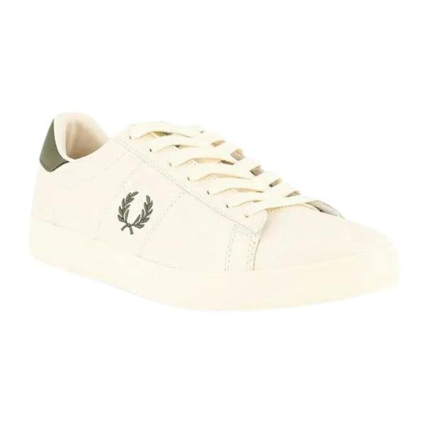 Fred Perry Spencer Leather Ecru Trainers UK 7