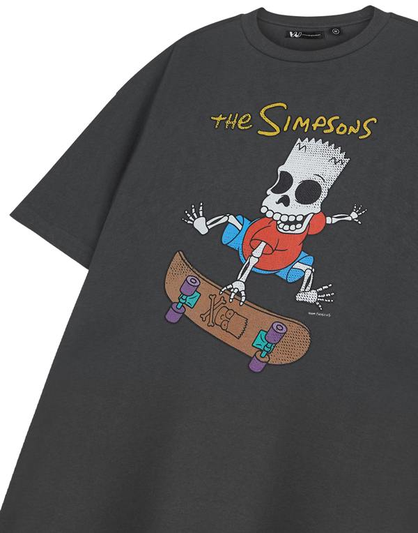 The Simpsons Mens Grey Bart Halloween Short Sleeved T-Shirt