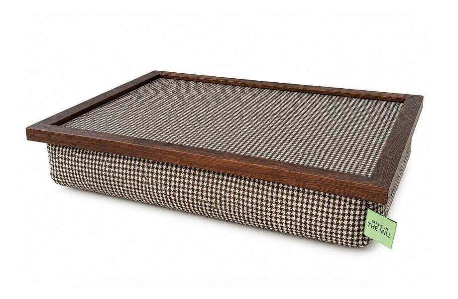 Made in the Mill Luxury Dogtooth Lap Tray With Bean Bag with Dogtooth Pattern Top