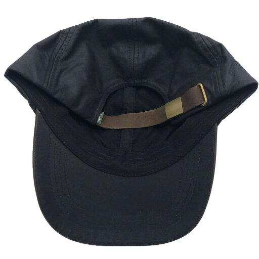 Heather Hats & Accessories Water Resistant Waxed Cotton Baseball Trucker Cap, Cotton Lining, Outdoor Wear, Black