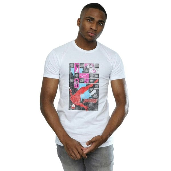Marvel Mens Daredevil Comic Panels T-Shirt - White