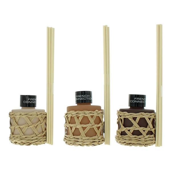 French Connection Bamboo Collection Trio of Reed Diffuser Gift Set 3 x 50ml
