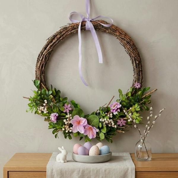 Garden Greatness Springtime Hanging Peony Floral Wreath