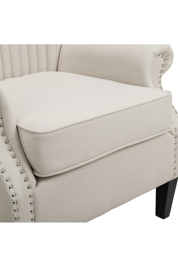 Living and Home Upholstered Armchair With Nailhead Trims