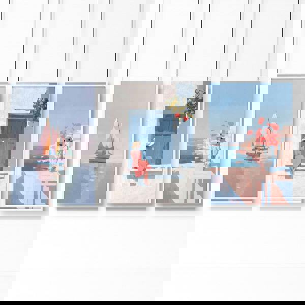 Colorful Living Room Walls | Set of 3 Italian Lifestyle Wall art Prints