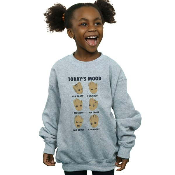 Marvel Girls Guardians Of The Galaxy Groot Today´s Mood Sweatshirt - Sports Grey