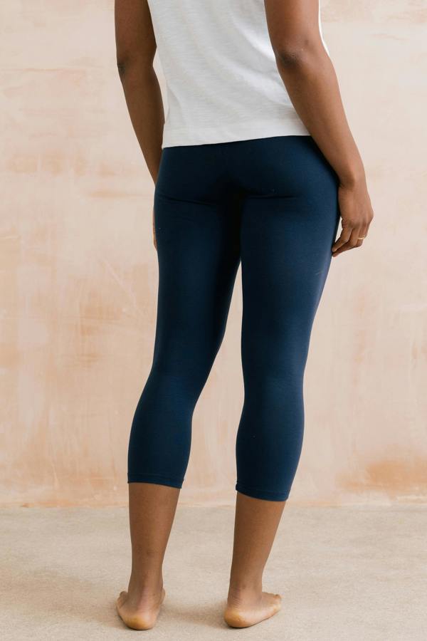 Lily & Me 3/4 Length Cropped Leggings Navy