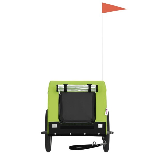 Berkfield Dog Bike Trailer Green and Black Oxford Fabric and Iron