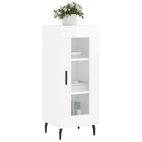 Berkfield Sideboard High Gloss White 34.5x34x90 cm Engineered Wood