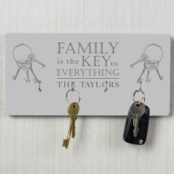 Personalised Memento Company Personalised Family Key Hooks