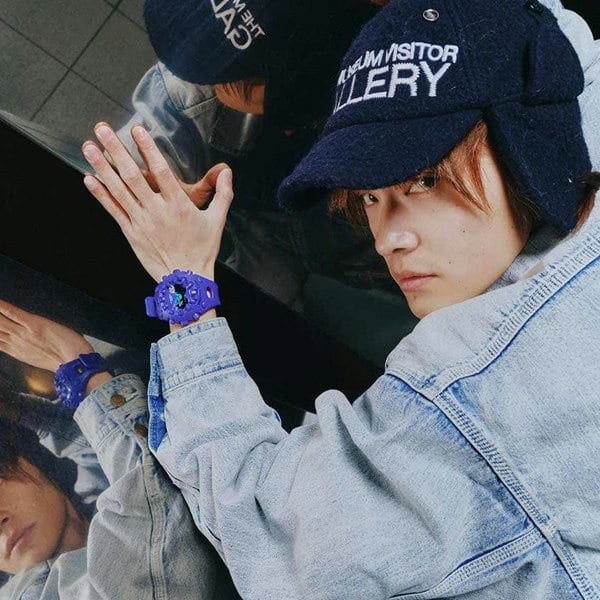 Casio Mens G-Shock Cool Eyes Purple Dual Display Watch GA-V01-2AER