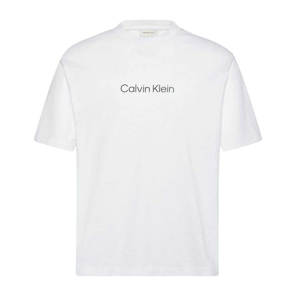 Calvin Klein Mens Crew Neck Oversized T-Shirt - White - 