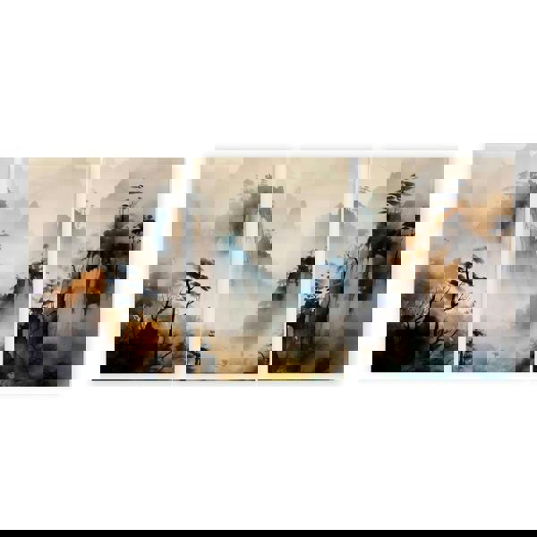 Living Room Wall Decor Modern | Set of 3 Asian Inspired Wall art Prints