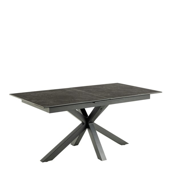 Furniture To Go Heaven Extendable Dining Table with Ceramic Black Top 168cm