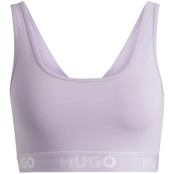 Hugo Womens/Ladies Sporty Cotton Jersey Bralette - Purple - 