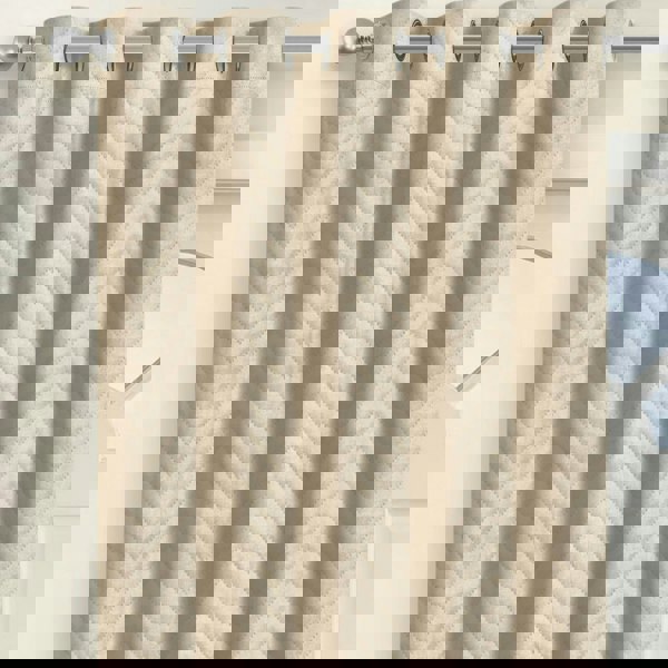 Velosso Chevron Eyelet Thermal Door Curtain - 117cm x 213cm