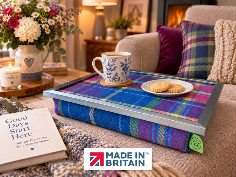 Made in the Mill Luxury Shiba Tweed Lap Tray With Bean Bag