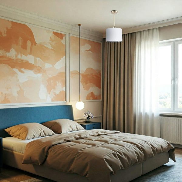 Classic Satin Gold Ceiling Light Fixture to Showcase Lamp Shades Image 7