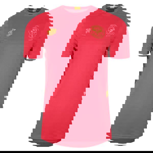 Umbro Mens 23/24 Brentford FC Training Jersey - Teaberry/Deep Claret/Orange Pop