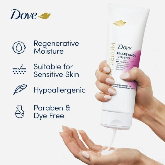 Dove Pro Retinol Firming Body Serum 6 Pack, Collagen Peptides & Vitamin, 6x200ml