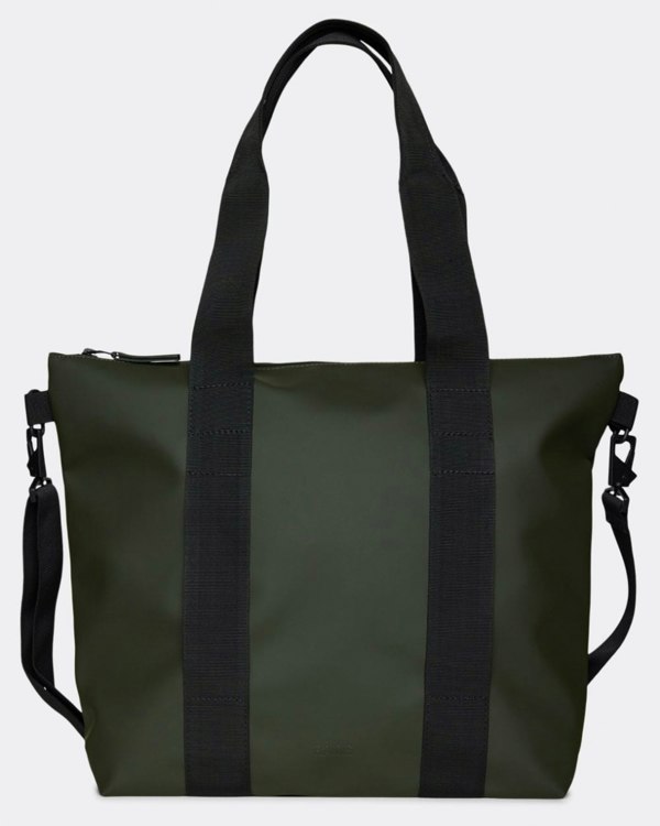 Rains Unisex Tote Bag Mini - 03 Green - CHO - Designer Unisex Bags