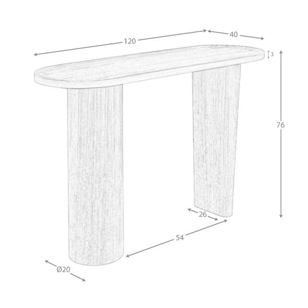 Angel Cerdá Console Oval Walnut Half Point 3249