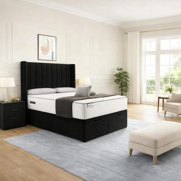 Great British Beds Sapphire Winged Divan Ottoman Bed