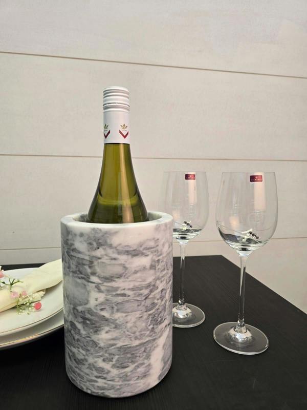 Marble Wine Cooler - White