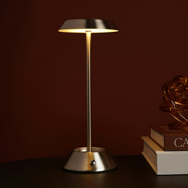 Hestia Silver USB LED Touch Table Lamp