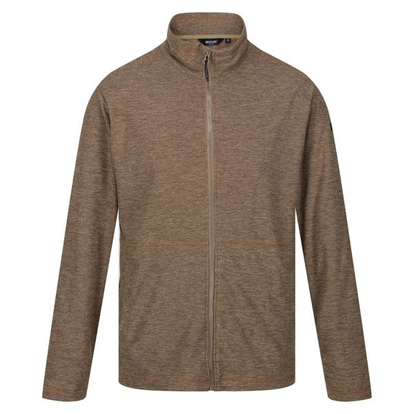 Regatta Mens Edley Marl Full Zip Fleece Jacket - Gold Sand