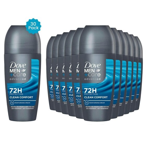 Dove Men+Care Roll On Advanced Antiperspirant Deodorant Clean Comfort 50ml, 30Pk