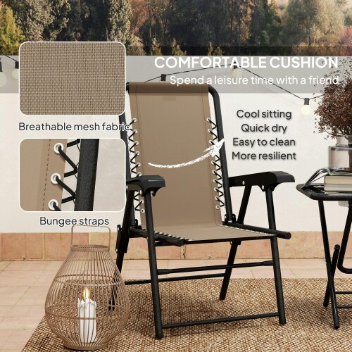 Wyld Haus Fihake Metal Khaki Cream 3 Piece Garden Bistro Table And Chair Set