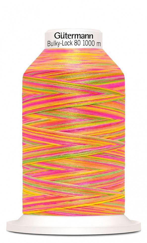 Gutermann Multicolour Bulky Lock 80 Overlocker Thread 1000m Thread Suitable For Dressmaking