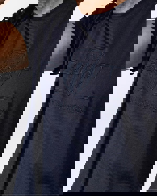 GANT Tonal Archive Shield Mens T-Shirt - 433 Evening Blue