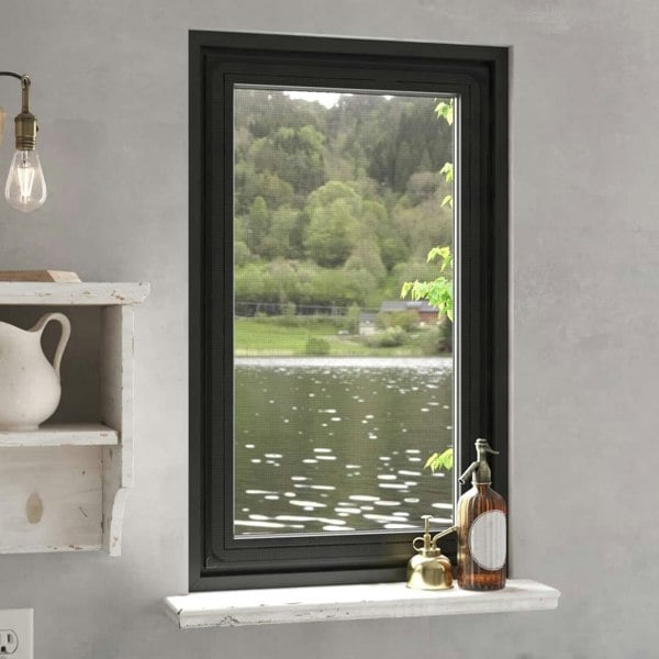 Berkfield Magnetic Insect Screen for Windows Anthracite 80x140 cm
