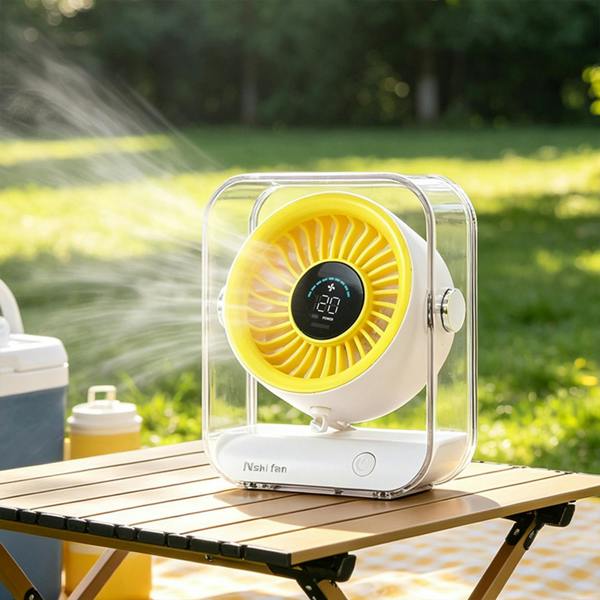 Leaper Digital Display Portable Rechargeable Desktop Cooling Fan