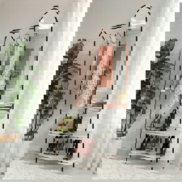 Dorel Home Anastasia Valet with Mirror Dove Grey