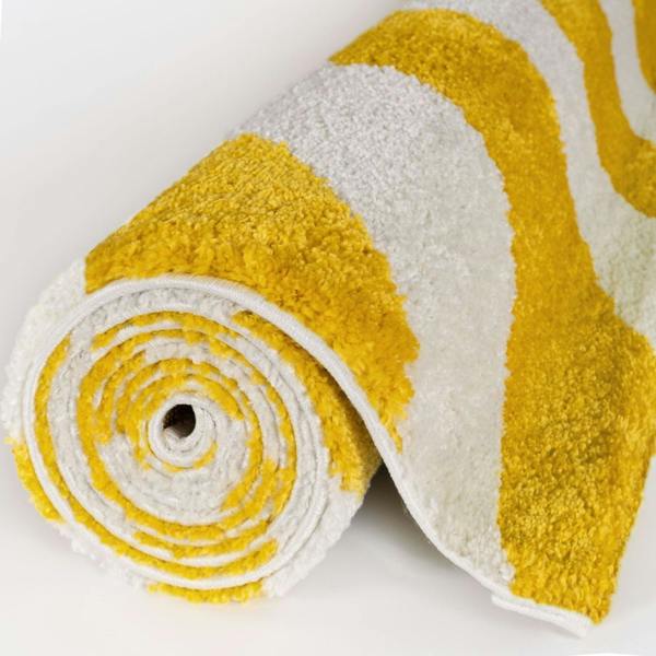 The Rugs Joli Wave Yellow & White Rug