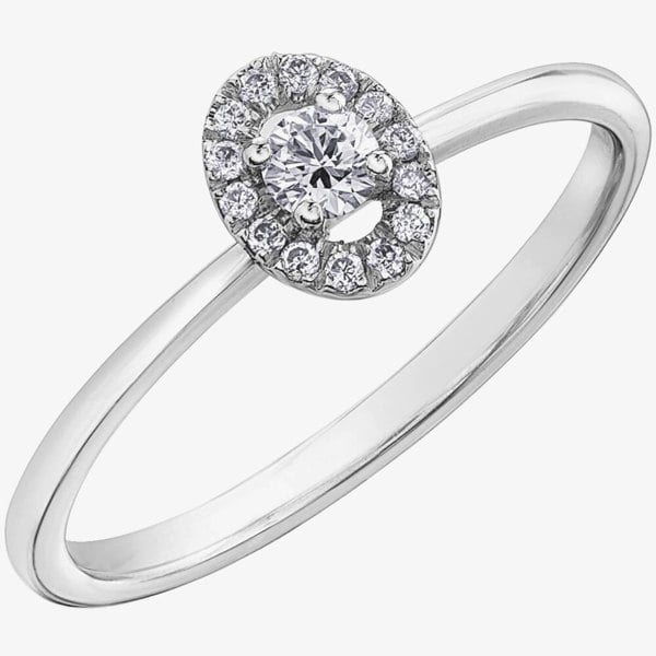 T. H. Baker 9ct White Gold 0.15ct Diamond Ring 31029WG/15-10