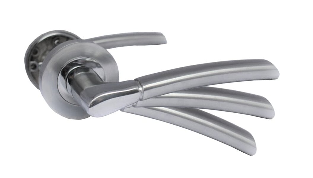 EDH Door Hardware Epsom Chrome Satin Internal Door Handles