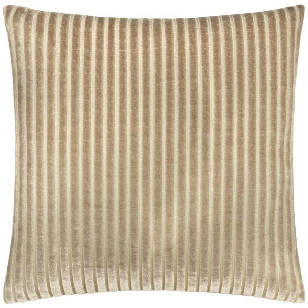 Paoletti Savoy Velvet Stripe Cushion Cover - Mink - 