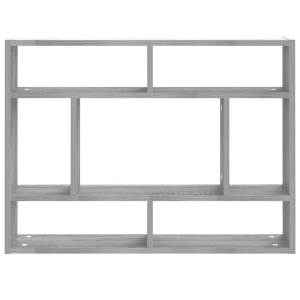 Berkfield Wall Shelf Grey Sonoma 75x16x55 cm Engineered Wood