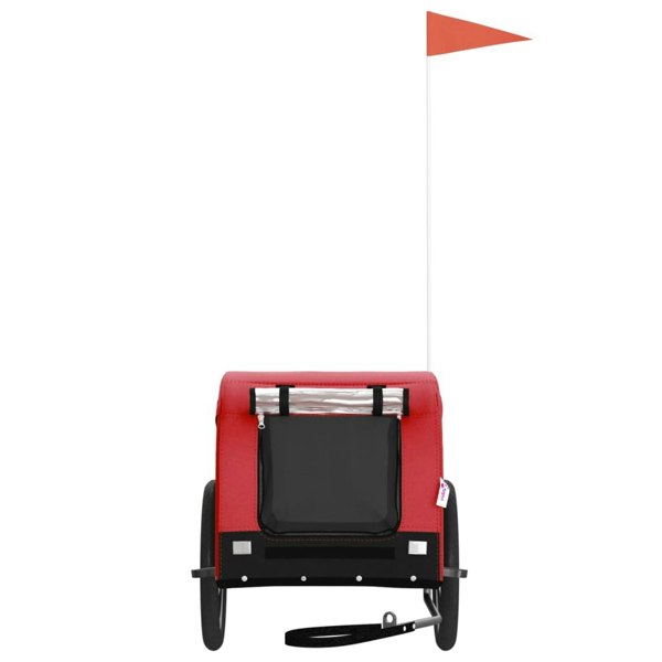 Berkfield Dog Bike Trailer Red and Black Oxford Fabric and Iron