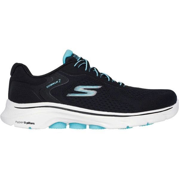 Skechers GO WALK 7 - Cosmic Waves Women's Trainers in Black/Turquoise